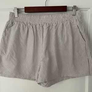 Women's 100% Cotton Striped Gray Shorts 4th & Reckless